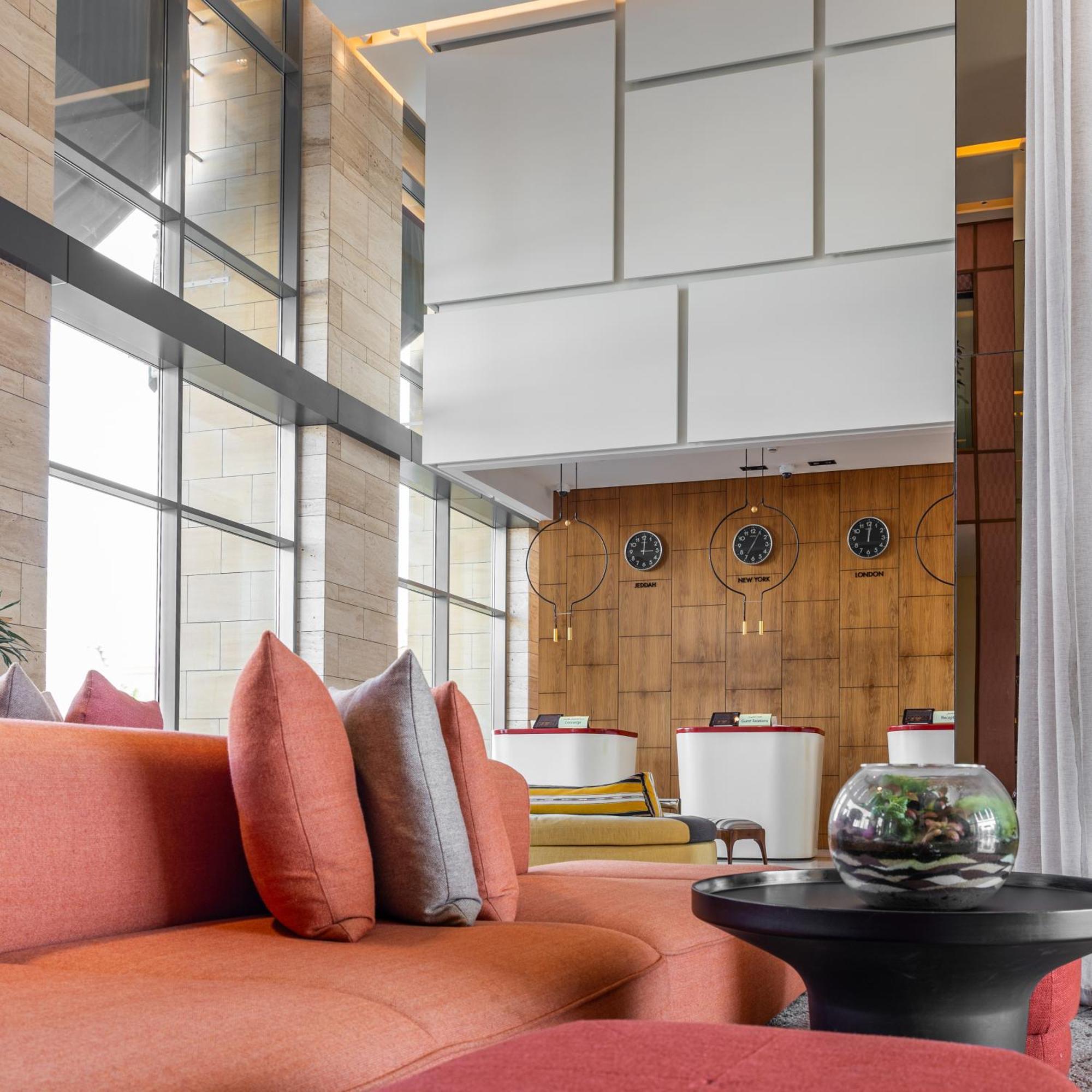 Shirvan Hotel City Yard Джедда Экстерьер фото The lobby of the hotel